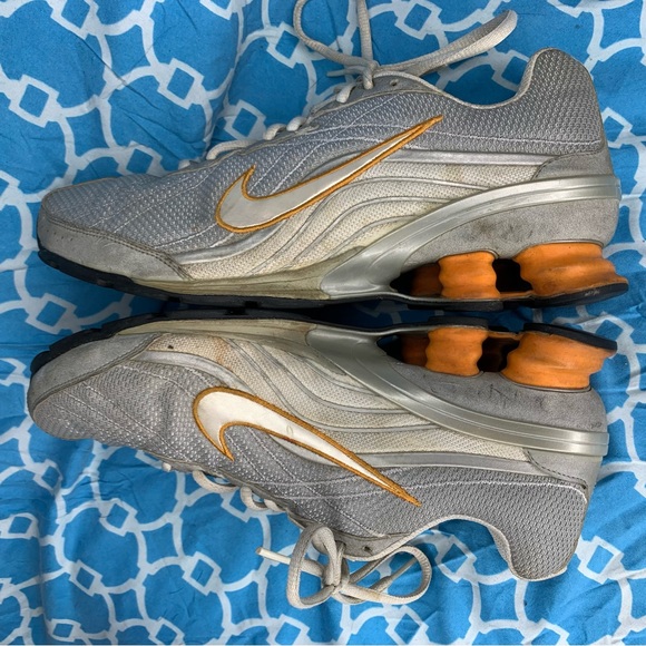 Nike Women’s size 9 Shox Vivify running training shoes silver grey total orange - Picture 6 of 11